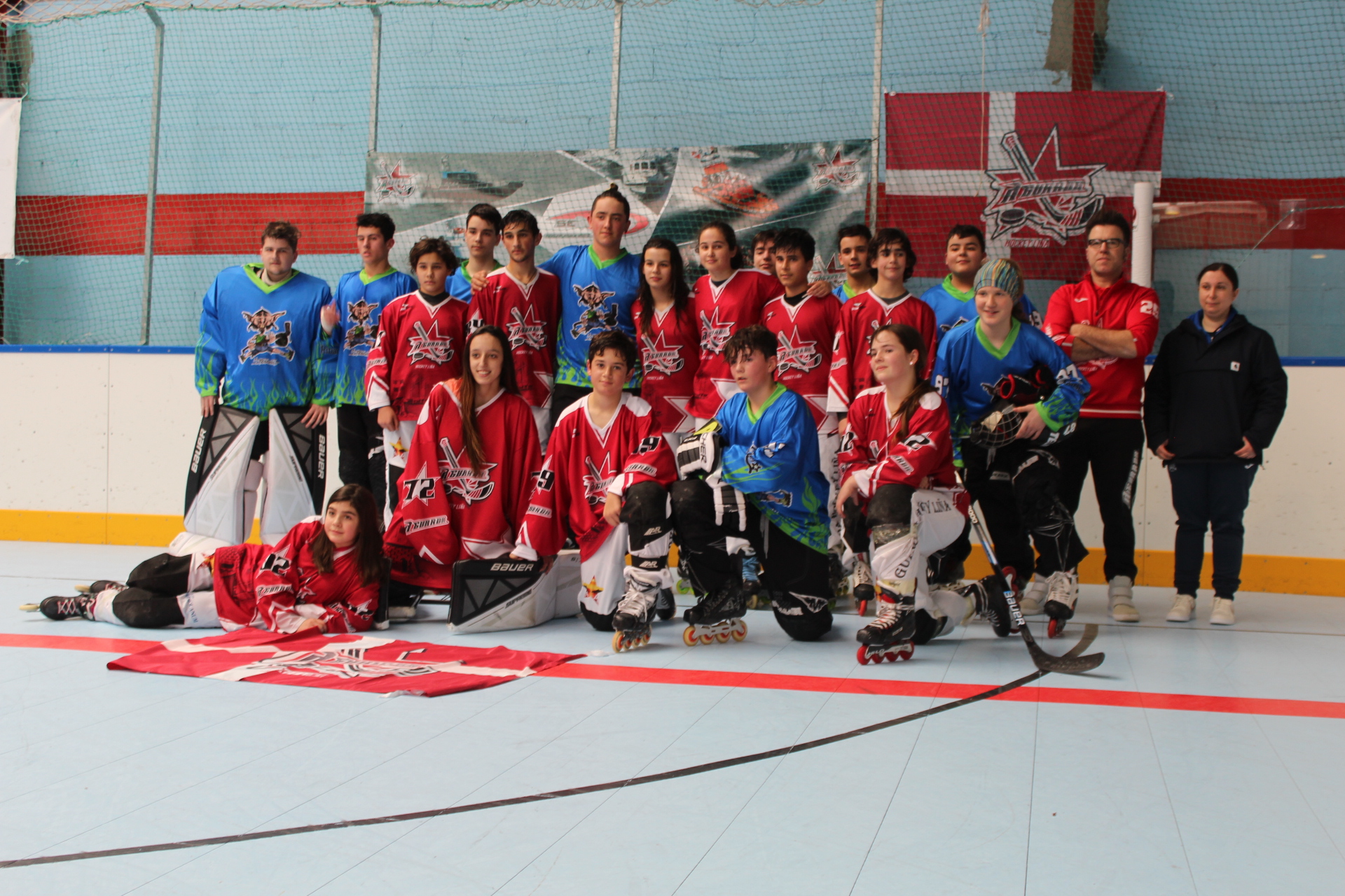 I Jornada de la Liga Gallega Infantil de Hockey Línea con la participación del Trasnos Ribadense
