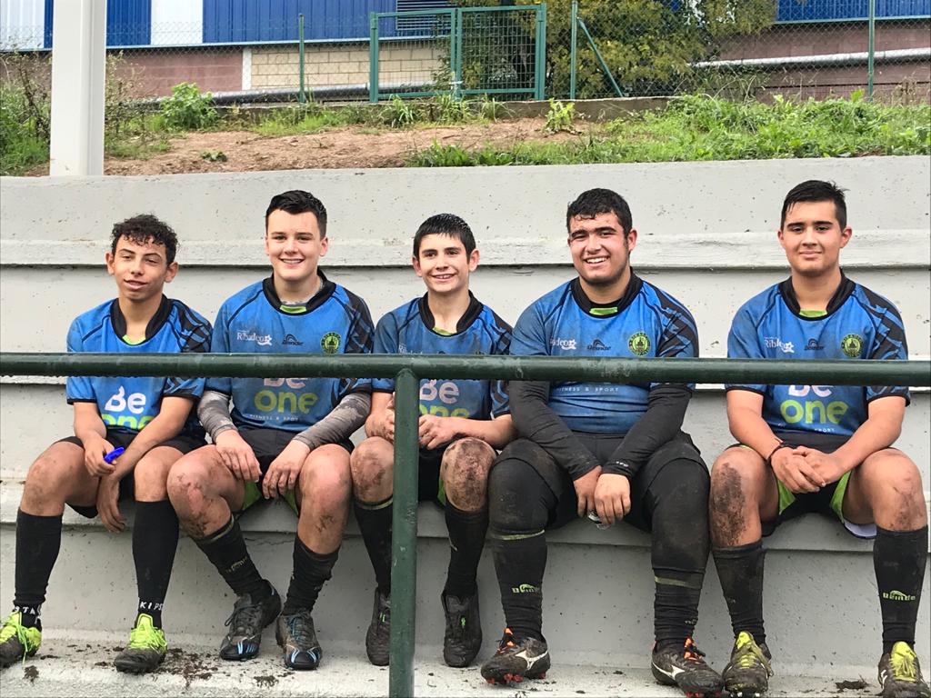 Cinco Jugadores del Beone con la Selección Gallega Sub-16 de Rugby