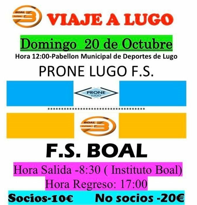 El Boal FS se desplaza el domingo a la cancha del Prone Lugo