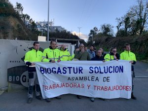 La asamblea de trabajadores/oras de Biogastur (Navia) pide una solución