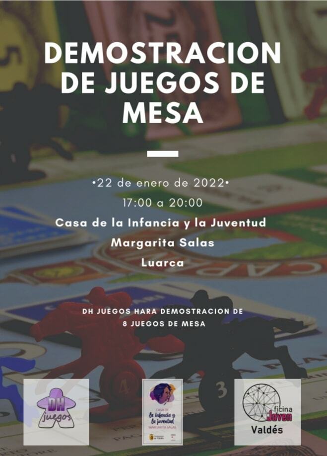 Demostración de Juegos de Mesa en la Casa de la Infancia y Juventud Margarita Salas de Luarca el próximo Sábado